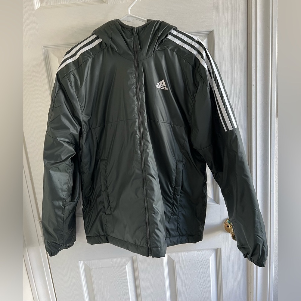 Adidas Men's Dark Gray Hooded